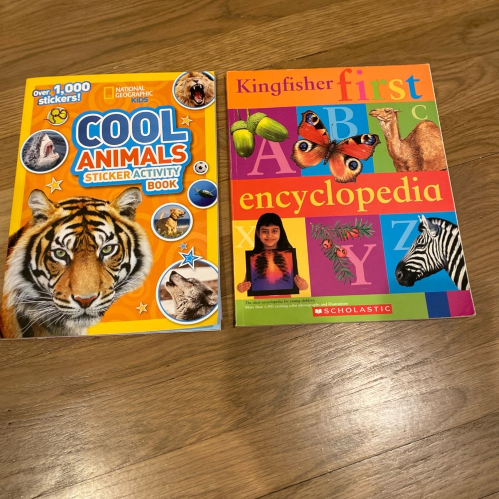 National Geographic Animals Sticker Book, First encyclopedia, activity book